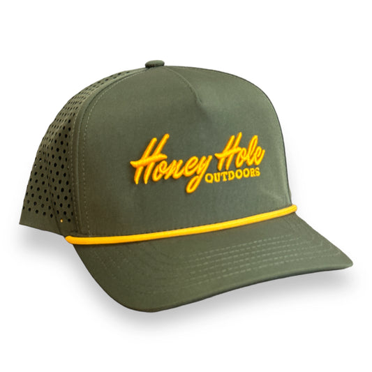 Honey Hole Performance Rope Hat Green